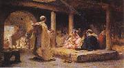 Frederick Arthur Bridgman Interior of a Biskra Cafe, Algiers. oil painting picture wholesale